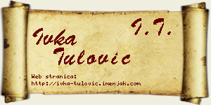 Ivka Tulović vizit kartica